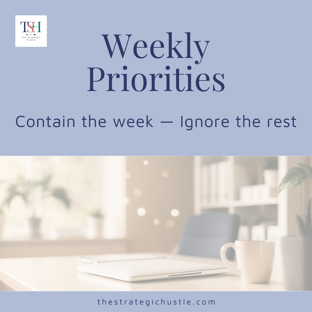 Weekly Priorities